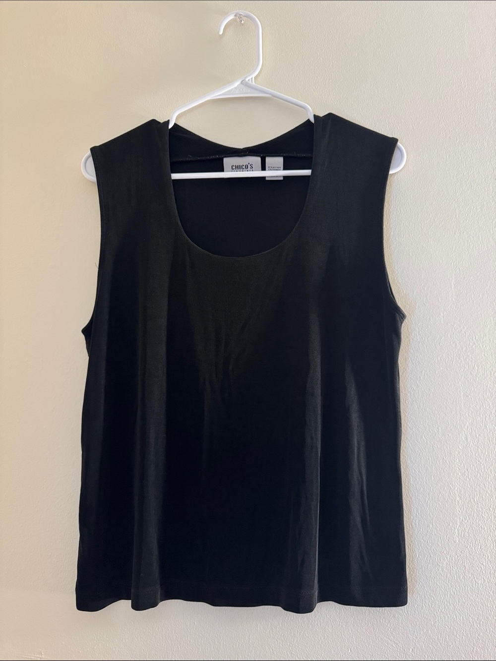 CHICO’S Travelers Black Tank